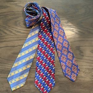 Bundle of 3 100% Silk Neck Ties
